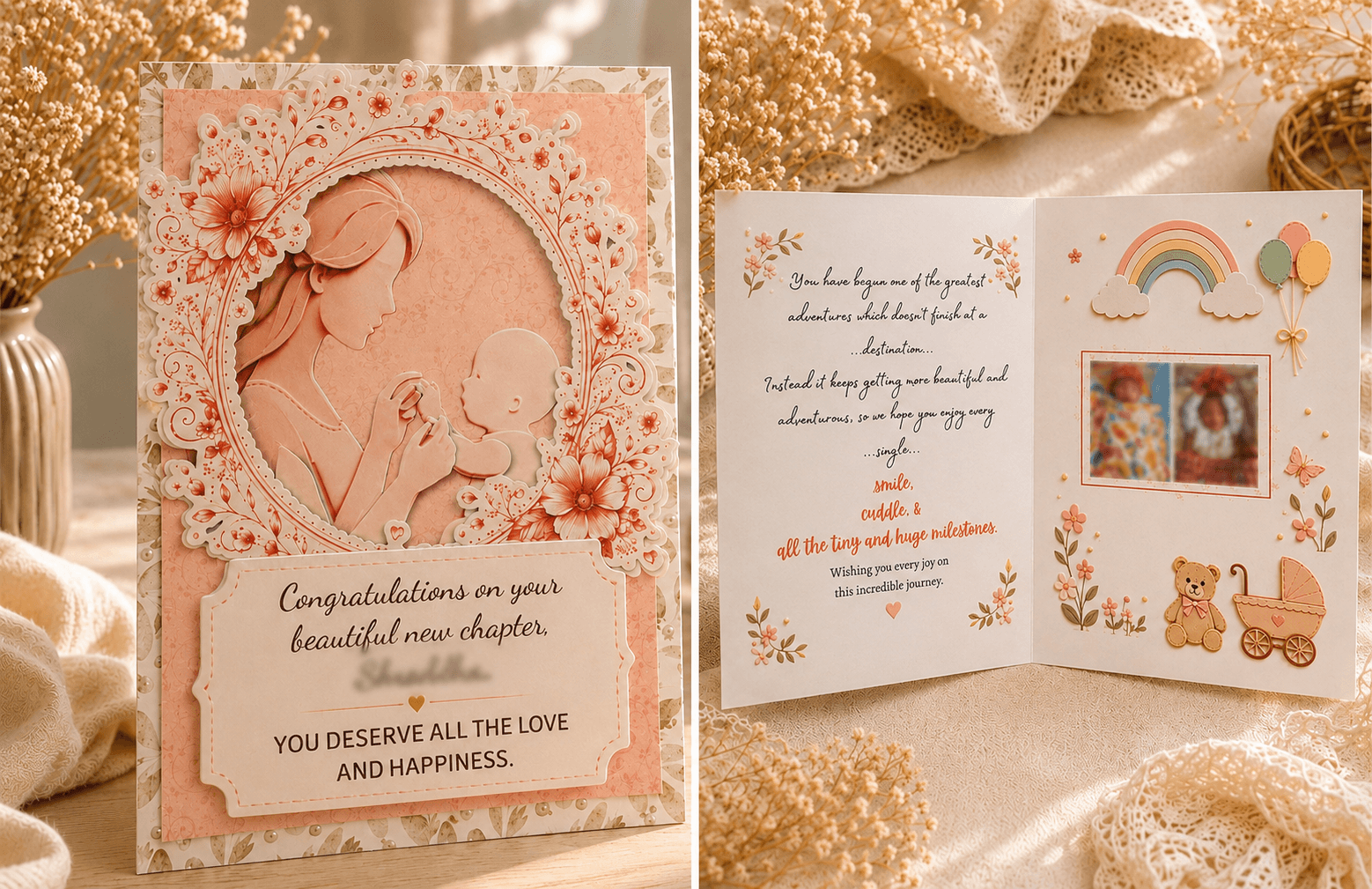 Congrats on having a baby Layered Card