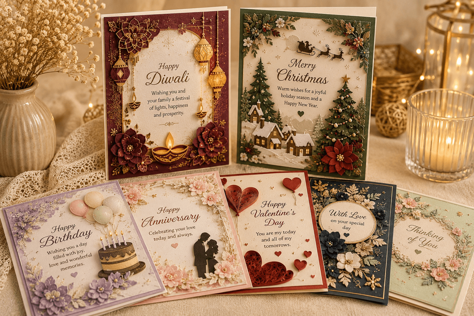 Occasions Layered Greetings Cards