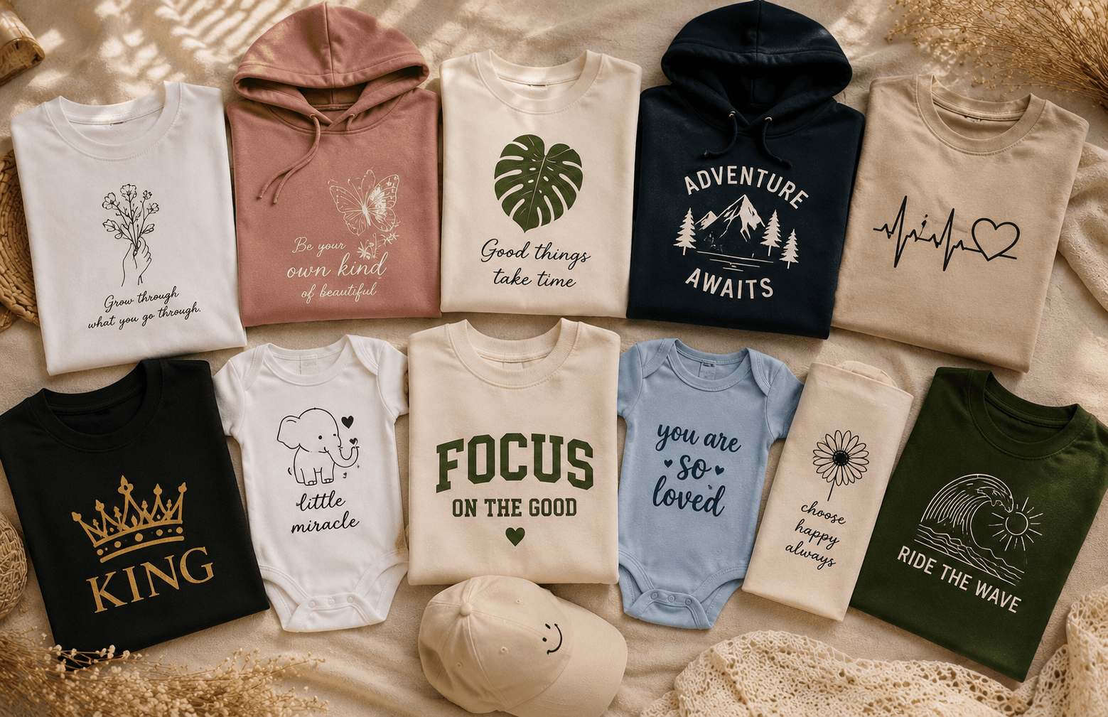 Vinyl Heat Pressed designs