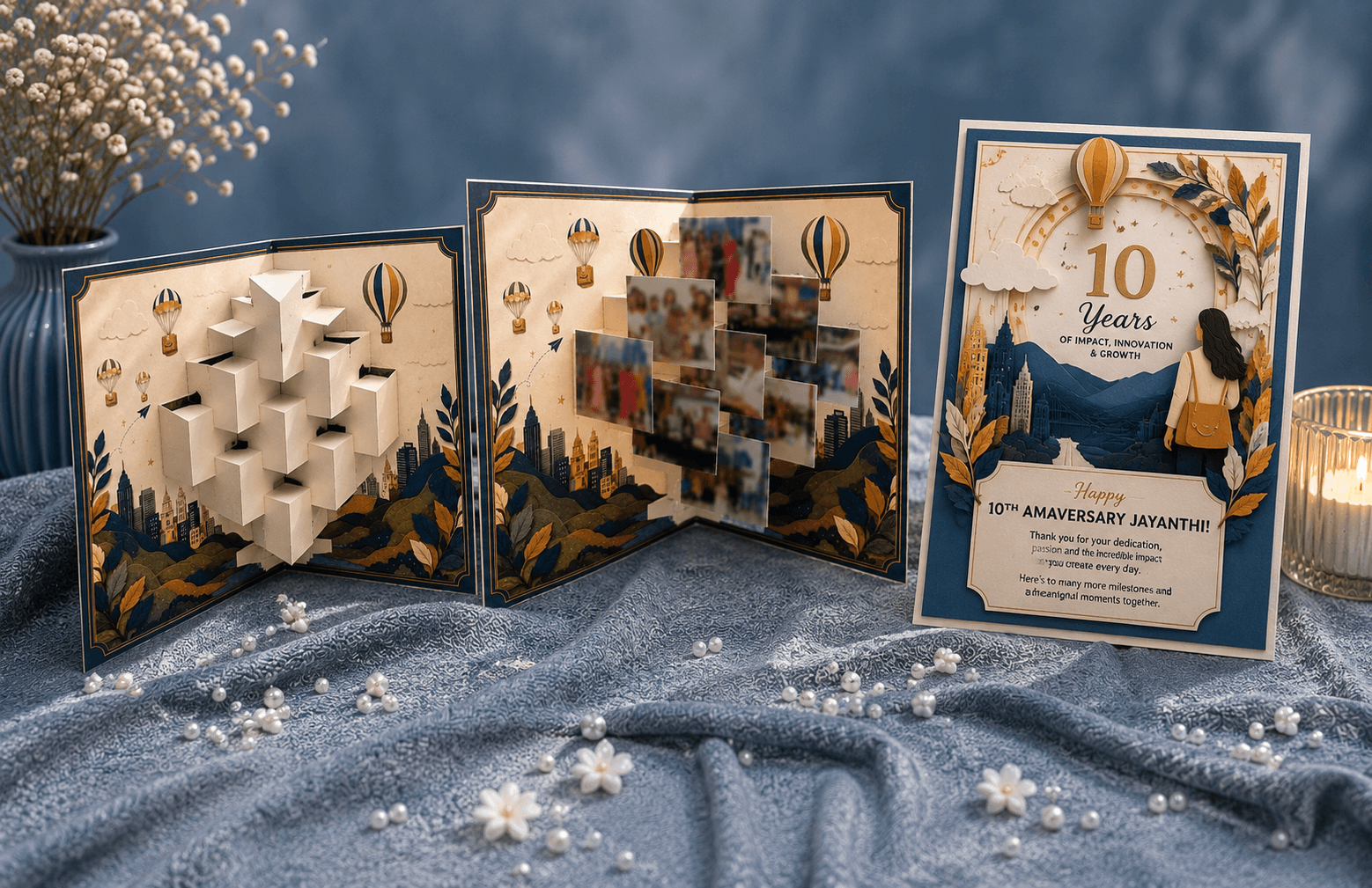 Work Anniversary, Layered Popup Card